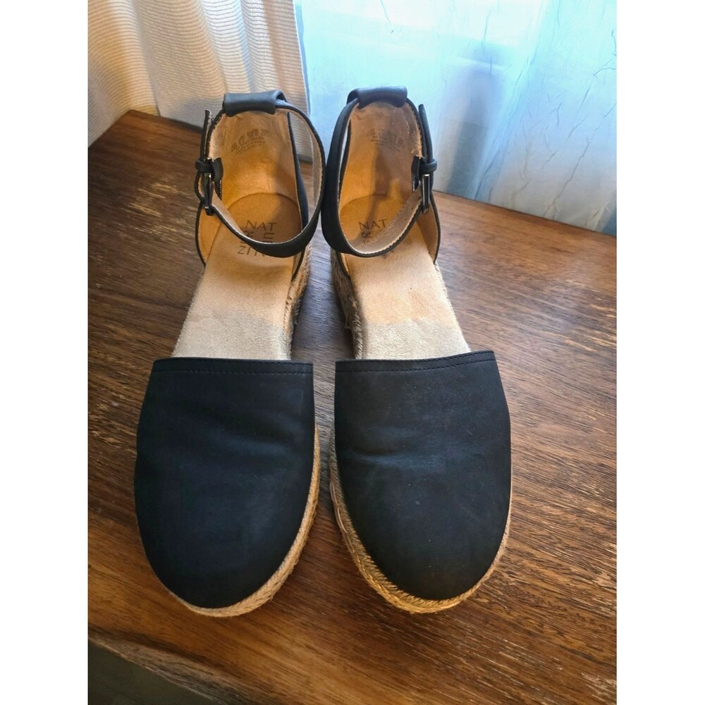 Naturalizer Black Espadrille Sandals with Ankle Strap
